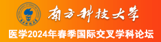 日逼逼黄片南方科技大学医学2024年春季国际交叉学科论坛